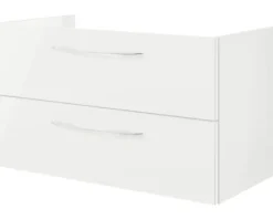 Badmöbelset 4-teilig Pelipal Serie 4035 BxHxT 118 x 61,2 x 44,5 cm Frontfarbe weiß mit Waschtisch Keramik weiß Griff chrom glanz 40351200211500
