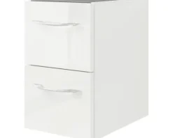 Badmöbelset 4-teilig Pelipal Serie 4035 BxHxT 118 x 61,2 x 44,5 cm Frontfarbe weiß mit Waschtisch Keramik weiß Griff chrom glanz 40351200211500