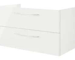 Badmöbelset 3-teilig Pelipal Serie 4035 BxHxT 90 x 200 x 45 cm Frontfarbe weiß mit Waschtisch Keramik weiß und Keramik-Waschtisch Waschtischunterschrank Spiegelschrank mit LED-Beleuchtung Griff chrom glanz 40350900111150