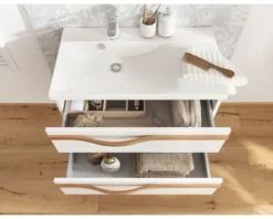 Badmobil Waschtischunterschrank Agitar BXHXT 69 x 50,5 x 39,5 cm weiß ohne Waschtisch