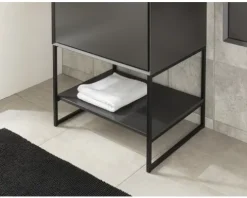 Badmobil Waschtischunterschrank Chicago BxHxT 59 x 80.5 x 44.5 cm anthrazit