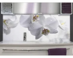Badrückwand mySPOTTI aqua Aqua orchid 90x45 cm