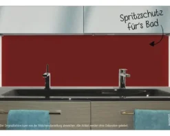 Badrückwand mySPOTTI aqua dunkelrot 90x45 cm