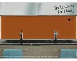 Badrückwand mySPOTTI aqua haselnussbraun 90x45 cm