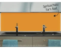 Badrückwand mySPOTTI aqua hellorange 90x45 cm