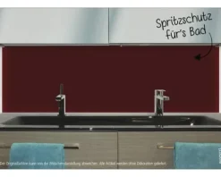 Badrückwand mySPOTTI aqua purpurrot 90x45 cm