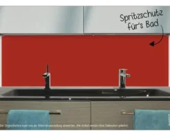 Badrückwand mySPOTTI aqua rot 90x45 cm
