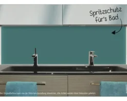 Badrückwand mySPOTTI aqua türkisblau 90x45 cm