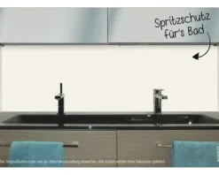 Badrückwand mySPOTTI aqua UNI weiß 90x45 cm