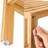 Badregal tectake Paola aus Bambus 33 x 33 x 141 cm