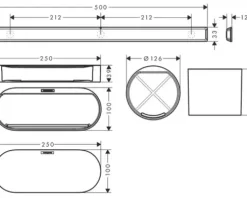 Badset Badezimmerset hansgrohe WallStoris schwarz matt 27968670