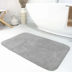 Badteppich Baumwolle Ole Hellgrau OEKO-TEX 70x120 cm