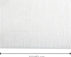 Badteppich MSV CHENILLE 80 x 50 cm weiß