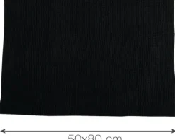 Badteppich MSV CHENILLE 80 x 50 cm schwarz