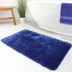 Badteppich Porto Azzurro Dunkelblau OEKO-TEX 70x120 cm