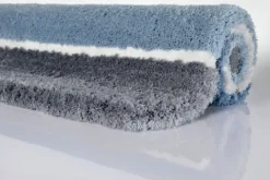 Badteppich Rio Marina Rauch blau-grau OEKO-TEX 70x120 cm