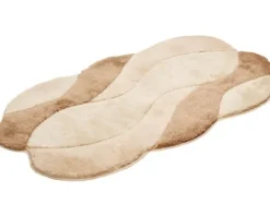 Badteppich Grund Carmen 70 x 120 cm beige braun
