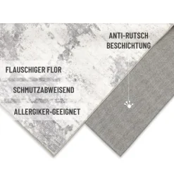 Badteppich Samu Greige-platin grau OEKO-TEX 80x150 cm