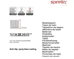 Badteppich spirella Kito 60 x 90 cm creme braun grau