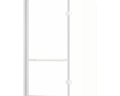 basano Badewannenaufsatz 2-teilig Drena 112 x 140 cm Klarglas Profilfarbe weiß matt