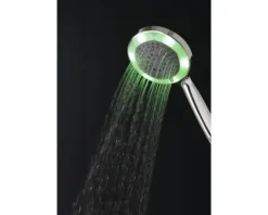 basano Handbrause Marsala Ø 13 cm mit LED Beleuchtung 3 fach verstellbar chrom
