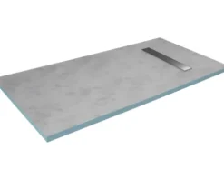 Befliesbares Duschelement Aurlane Showerplate 90 x 160 x 4 cm Rinnenabdeckung edelstahl FAC385