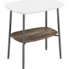 Beistelltisch VitrA Plural BxHxT 56,5 x 41,5 x 59 cm Ablagen weiß matt / Eiche und Fußgestell schwarz matt