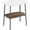 Beistelltisch VitrA Plural BxHxT 56,5 x 59 x 41,5 cm Ablagen weiß hochglanz / Eiche und Fußgestell schwarz matt