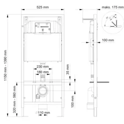 Belvit Spülrandloses Hänge Dusch-WC Komplettset mit Taharet Kalt/-Warmwasserarmatur inkl. Vorwandelement, Softclose WC-Sitz und Drückerplatte weiß