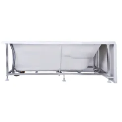 BELVIT Seniorenbadewanne 170 cm Rechteck Badewanne mit Einstieg rechts, barrierefreie Dusch-Badewanne für Senioren und Erwachsene, Weiß