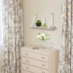 BERLINLODGE Wandregal HxBxT 27x50x13cm Hängeregal Regal Shabby-Look Vintage Naturfarben