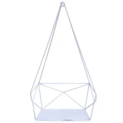 BERLINLODGE Wandregal HxBxT 44x23x11cm Metall Weiß Hängeregal Dekoregal Küchenregal Regal