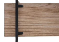 BERLINLODGE Wandregal HxBxT 60x60x18cm 3 Regalböden Massiv-Holz Industrial Natur Hängeregal Schweberegal