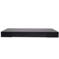 BERLINLODGE Wandregal HxBxT 8x80x25cm Schublade Massiv-Holz Schwarz| Schweberegal Wandboard Hängeregal Regal