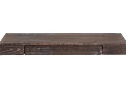 BERLINLODGE Wandregal HxBxT 8x80x25cm Schweberegal Wandboard Hängeregal Regal Schublade Massiv-Holz Braun shabby