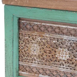 BERLINLODGE Wandregal HxBxT 65x16x13cm| Tanne Holz massiv Vintage Patchwork Hängeregal Regal