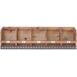 BERLINLODGE Wandregal HxBxT 71x18x16cm| Tanne Holz massiv Vintage Shabby-Look Hängeregal Regal