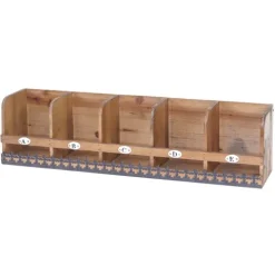 BERLINLODGE Wandregal HxBxT 71x18x16cm| Tanne Holz massiv Vintage Shabby-Look Hängeregal Regal