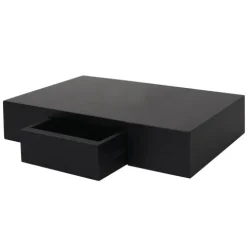 BERLINLODGE Wandregal Ilse HxBxT 8x40x25cm Regal Hängeregal mit Schublade 40cm Schwarz
