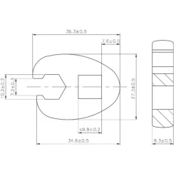 BGS Hahnenfußschlüssel Antrieb Innenvierkant 10 mm (3/8) SW 10 mm - 1756-10