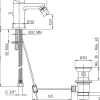Bidetarmatur aus verchromten Messing | Nora