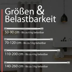Bomoe Neptun Duschstange 115-200cm Aluminium