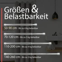 Bomoe Neptun Duschstange 70-120cm Chrome