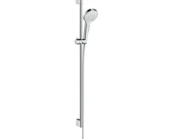 Brausegarnitur hansgrohe Croma Select S 110 Vario EcoSmart chrom weiß glänzend Brausestangenlänge 959 mm 26573400