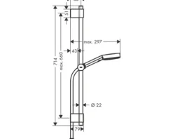 Brausegarnitur hansgrohe Pulsify Blend chrom 24191000