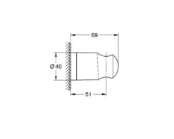 Brausehalter Grohe Quickfix Vitalio Universal chrom 27958001