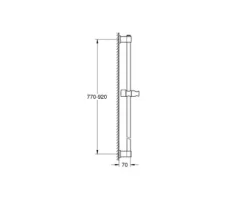 Brausestange Grohe Quickfix Vitalio Universal chrom glänzend Brausestangenlänge 900 mm 26961001