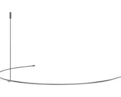 Burschberg Duschvorhangstange Halbkreis Ø 10 mm für 75 x 100 x 75 cm oder 70 x 100 x 70 cm mit Deckenstütze 50 cm edelstahl gebürstet matt