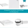 Calmwaters® Duschwannen-Set Modern Select, Flache Acryl-Brausewanne mit Wannenträger und Excenter-Ablaufgarnitur, 80 x 80 x 2,5 cm, Komplettset Acrylwanne, Bodengleicher Einbau, Weiß, 99000119
