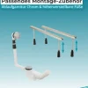 Calmwaters® Rechteck Badewannen-Set 170x75 cm mit Wannenfüßen & Ablaufgarnitur, Made in EU, Acrylwanne Modern Square, Körperformwanne, Set Badewanne komplett, 170 x 75 cm, Weiß, 99000284